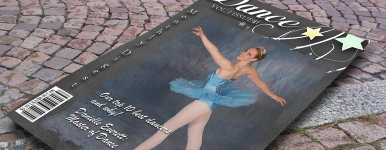 Black & Gray Dance Magazine Cover