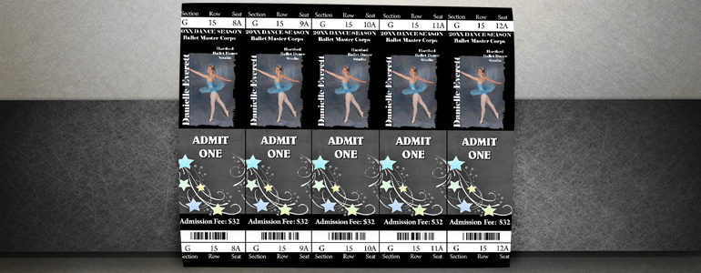 Black & Gray Dance Sport Tickets