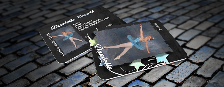 Black & Gray Dance Trader Cards