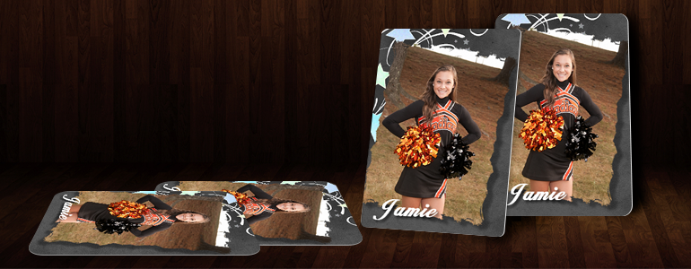 Black & Gray Cheerleading 2x3 Magnets