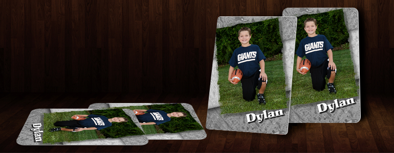 Black & Gray Football 2x3 Magnets