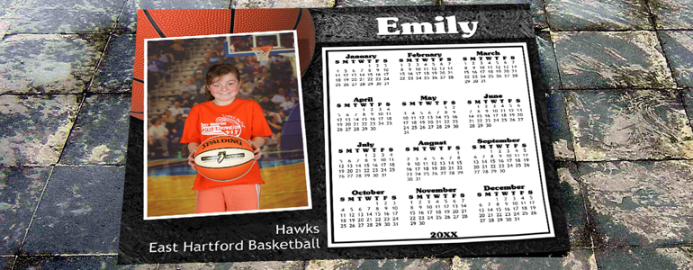 Black & Gray Basketball Calendar