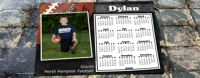 Black & Gray Football Calendar