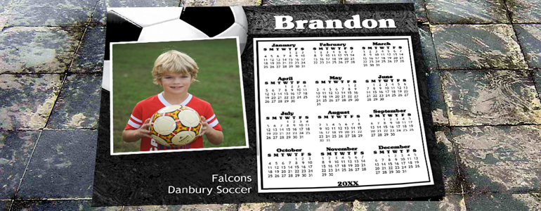 Black & Gray Soccer Calendar