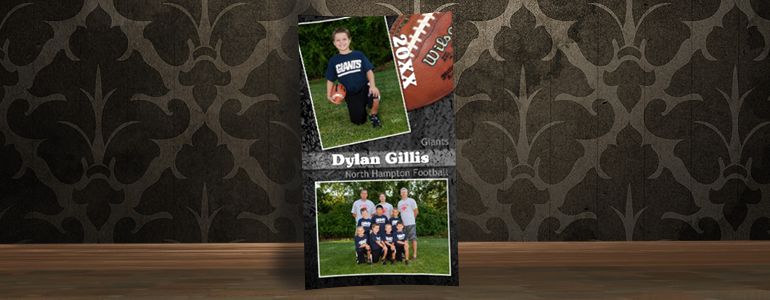 Black & Gray Football Large Memory Mate