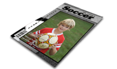 Black & Gray Soccer Magazine Cover