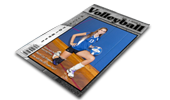 Black & Gray Volleyball Magazine Cover