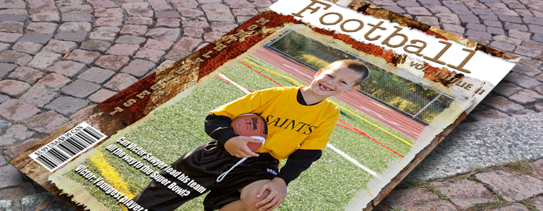 Contemporary Football Magazine Cover