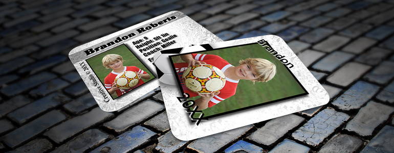 Black & Gray Soccer Trader Cards