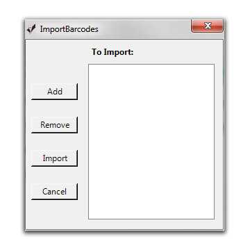 DataMatch Barcode File Import